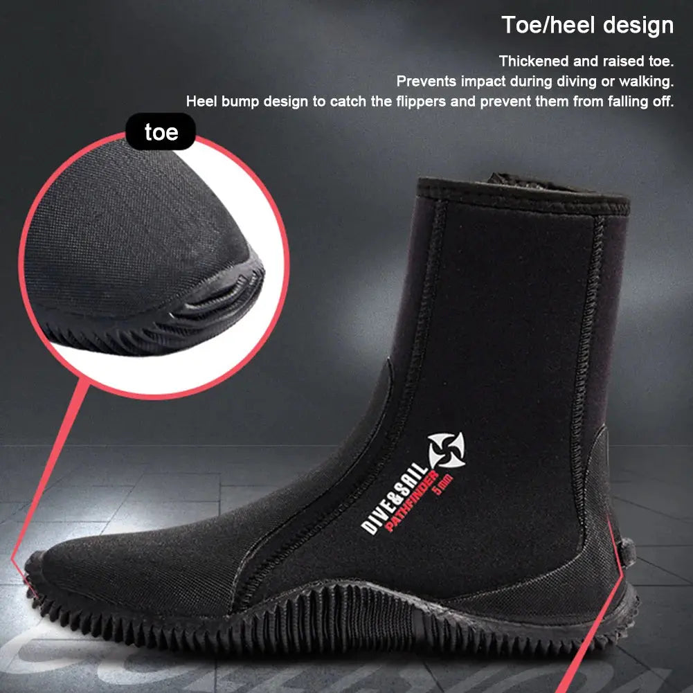 Neoprene Diving Boots Water Boots Lightweight 5mm Surfing Snorkeling Diving Boots for Diving Snorkeling Surfing WardBoyzPROShop