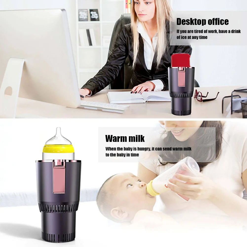 Portable Smart 2 In 1 12V Car Cup Cooler Warmer for Outdoor Travelling Mini Auto Refrigerator Cooling Heating Cup Drinks Holder WardBoyzPROShop