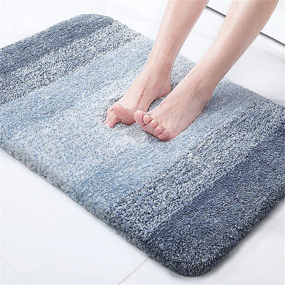 40x60CM Bathroom Rug Soft Foot Mat Absorbent Microfiber Bath Rugs Non-Slip Plush Carpet Wash Dry Bath Mat For Door Floor Shower