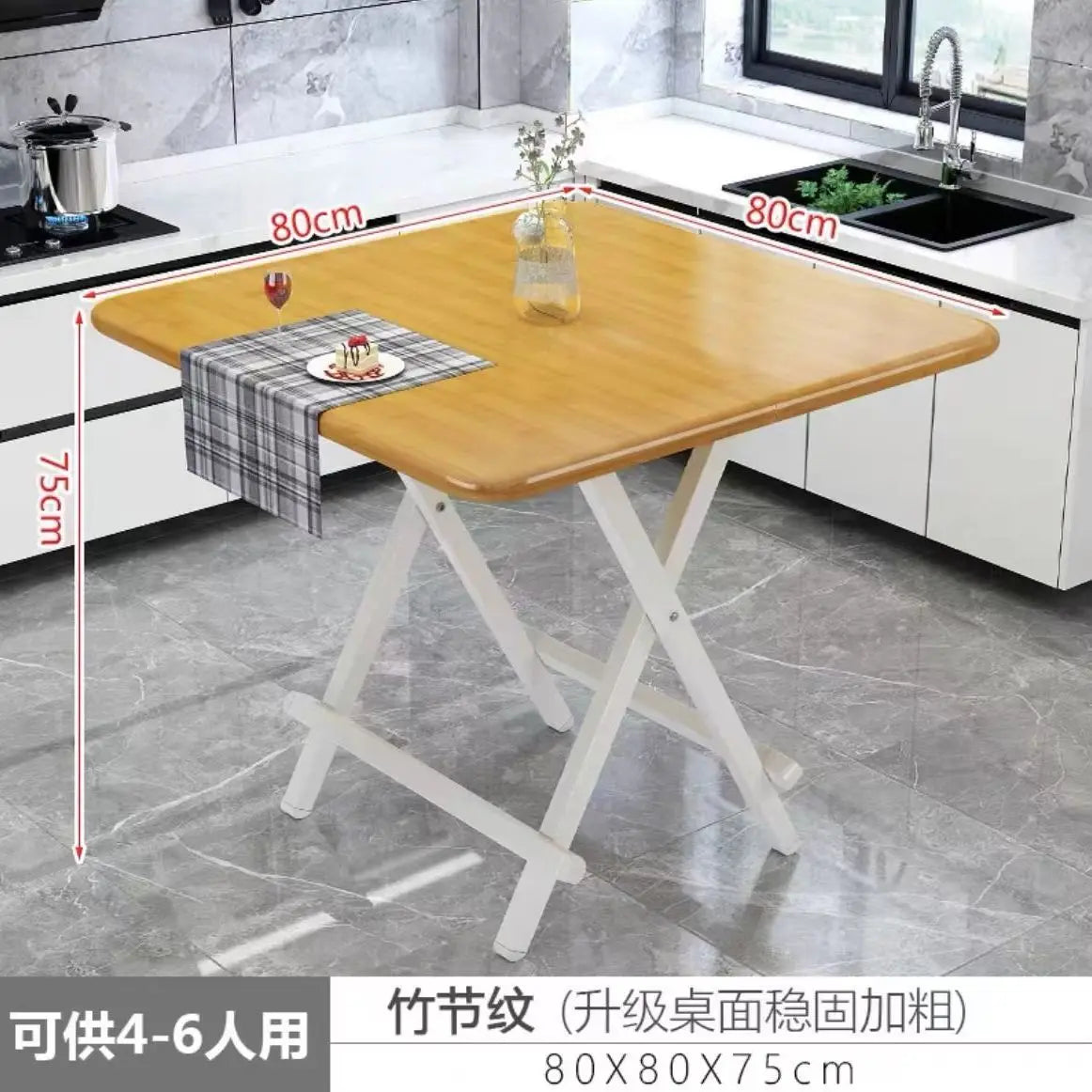 Installation-free folding table rental room dining table simple stall table dormitory study table portable table stall square