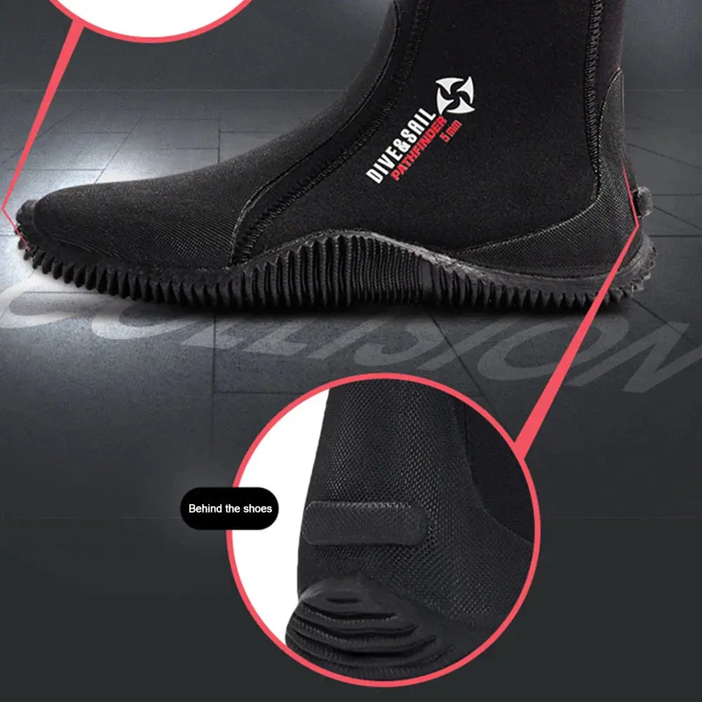 Neoprene Diving Boots Water Boots Lightweight 5mm Surfing Snorkeling Diving Boots for Diving Snorkeling Surfing WardBoyzPROShop
