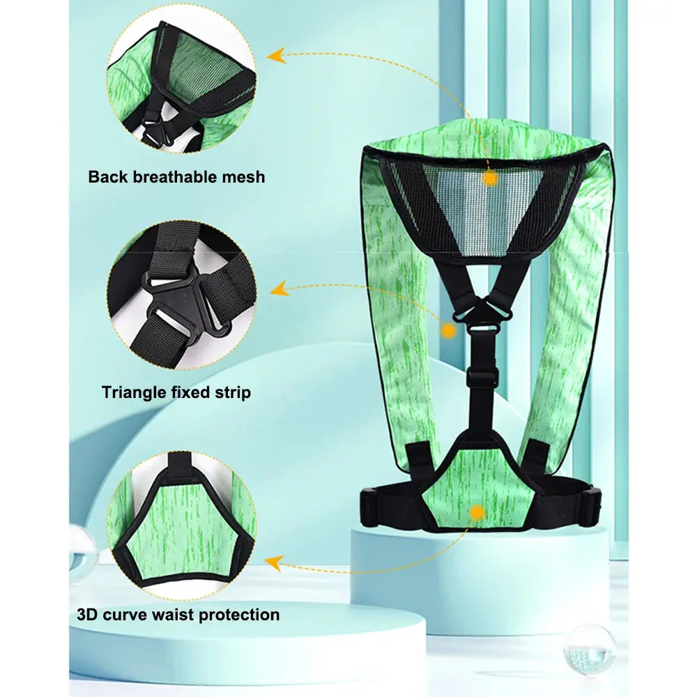 Automatic Inflatable Road Ya Lifejacket Adult Lightweight Marine Fishing Portable High Buoyancy Vehicle Vest Lifejacket WardBoyzPROShop