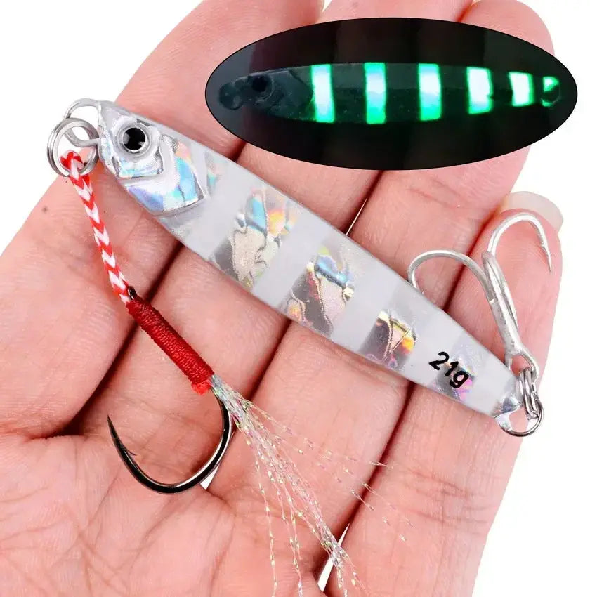 5pcs Metal Jig Fishing Lure Weights 10g-40g Trolling Hard Bait Bass Fishing Bait Tackle Trout Jigging Lure Jigs Saltwater Lures WardBoyzPROShop