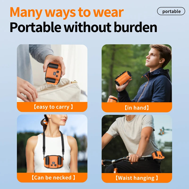 Portable Waist Fan Personal Fan Clip On Cooling Wearable Air Conditioner For Cool Body Blow Cold Device Rechargeable 2025 WardBoyzPROShop