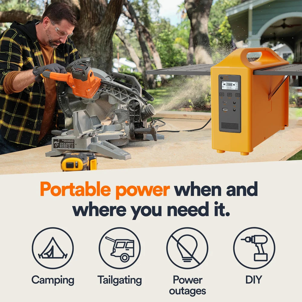 jsdsolar Portable Power Station 100W Solar Generator output AC 220V 110V LiFePO4 Power Bank UPS Power Plant For Outdoor Camping WardBoyzPROShop