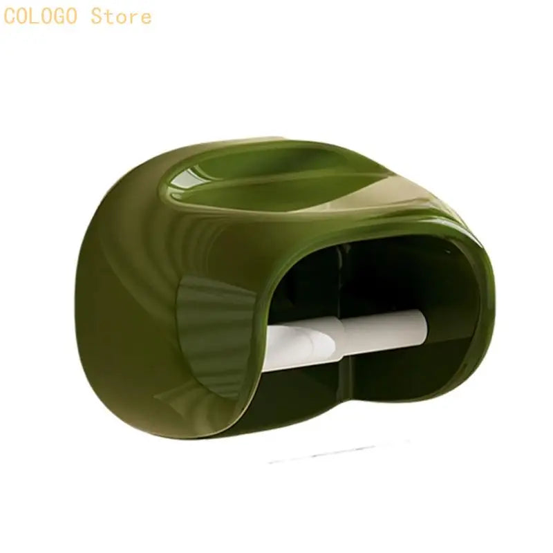 Modern Bathroom Tissue Holder With Shelf Waterproof Toilet Paper Dispenser D0LD