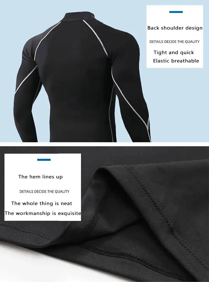 Men's Workout Compression Shirt Turtleneck Long Sleeve Rash Guard Gym Base Layer Athletic Undershirt Gear Sports Shirt WardBoyzPROShop