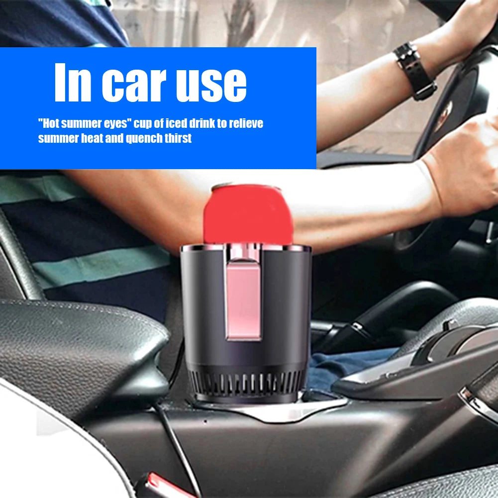 Portable Smart 2 In 1 12V Car Cup Cooler Warmer for Outdoor Travelling Mini Auto Refrigerator Cooling Heating Cup Drinks Holder WardBoyzPROShop