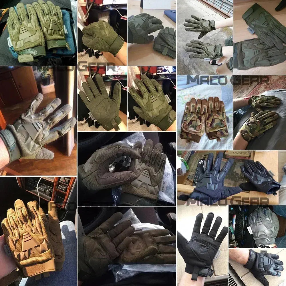 Multicam Tactical Glove Camo Army Military Combat Airsoft Bicycle Outdoor Hiking Shooting Paintball Hunting Full Finger Gloves WardBoyzPROShop