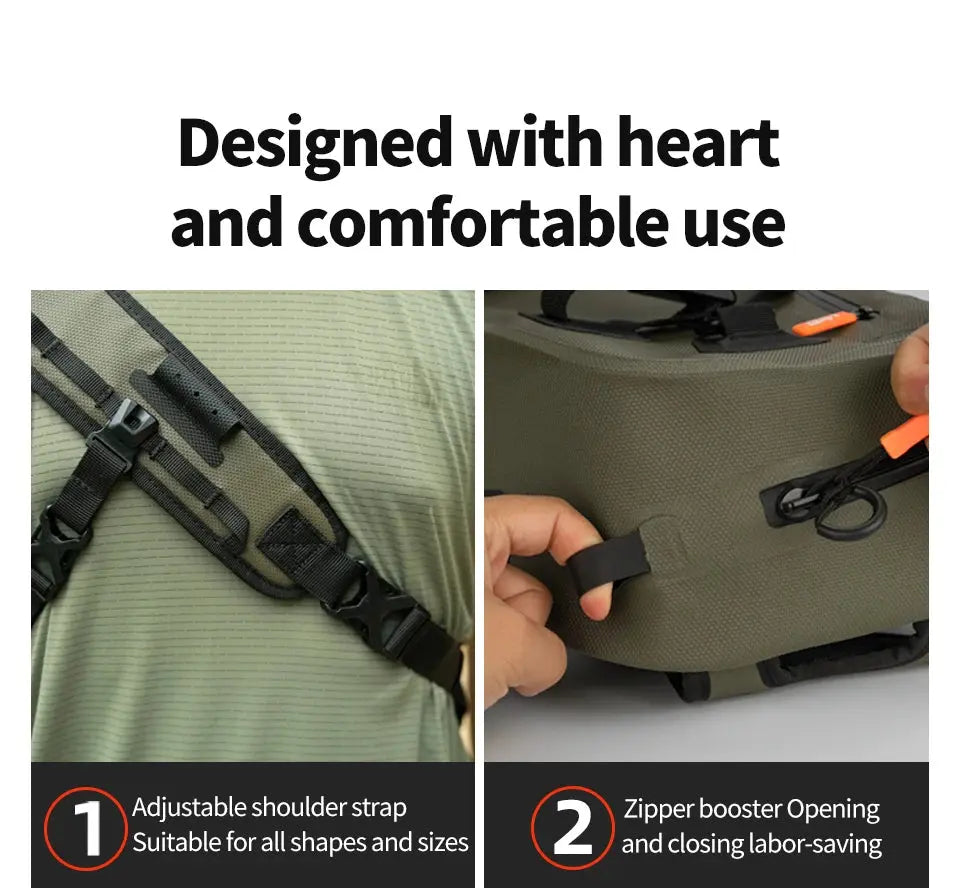 LINNHUE Fishing Shoulder Bag Fishing Tackle Waterproof Bag Outdoor Capacity Fishing Lures Line Box Storage Accessories WardBoyzPROShop