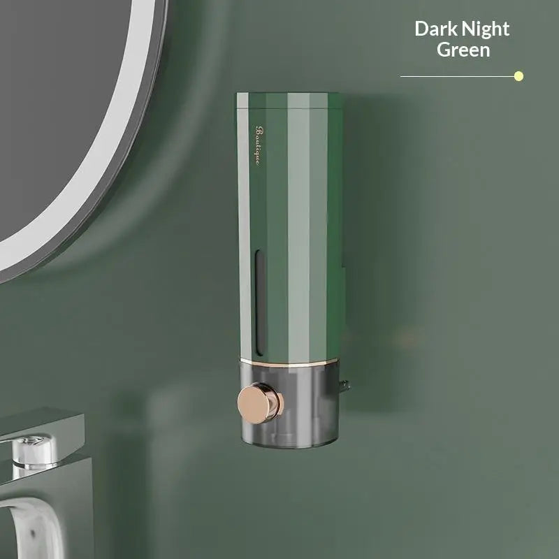 Wall Mounted Soap Dispenser No Drilling Clear Window Suitable for Shampoo Body Wash for Bathroom Shower Room