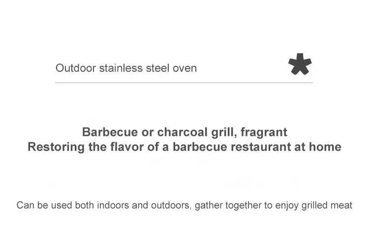 Barbecue Stove Stainless Steel Multi-purpose Barbecue Grill Round Portable Stove for Home Outdoor Camping Family Gathering WardBoyzPROShop