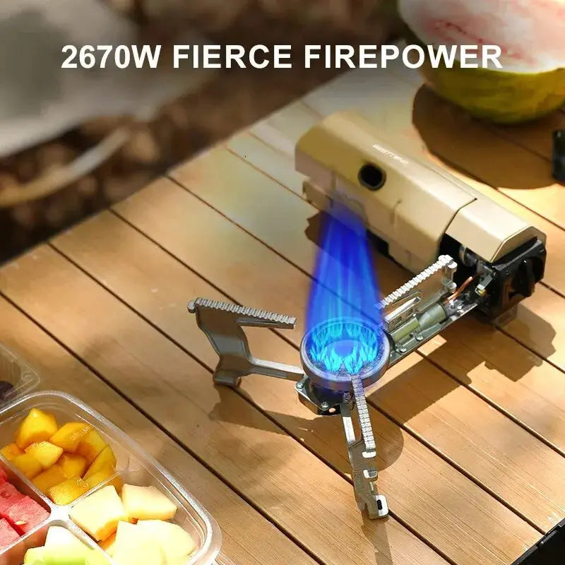 Camping Gas Stove 2670W Portable Folding Cassette Gas Burner Outdoor Picnic Travel Cooking Grill Cooker Heating System WardBoyzPROShop