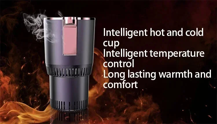 Auto Intelligent Hot and Cold Cup Holder 2-in-1 Smart Cooling Heating Cup Holder Mini Car Refrigerator Office Cool and Heat WardBoyzPROShop