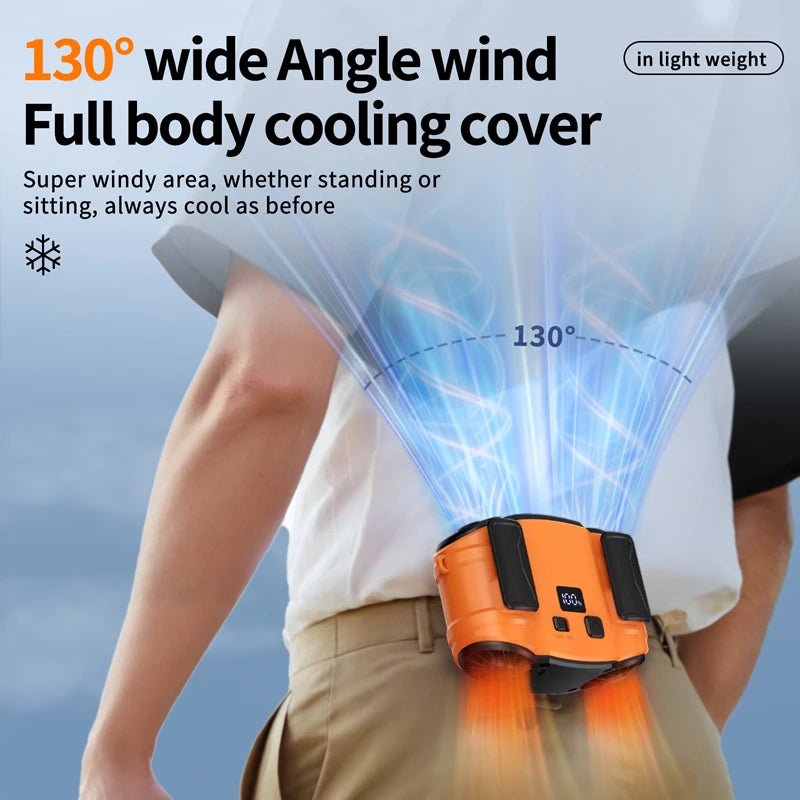 Portable Waist Fan Personal Fan Clip On Cooling Wearable Air Conditioner For Cool Body Blow Cold Device Rechargeable 2025 WardBoyzPROShop