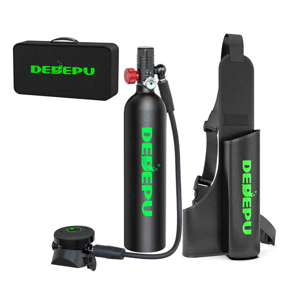 DEDEPU 1L Scuba Diving Tank Professional Diving Equipment Underwater Breathing Scuba Tank Oxygen Cylinder 15-25 Minutes
