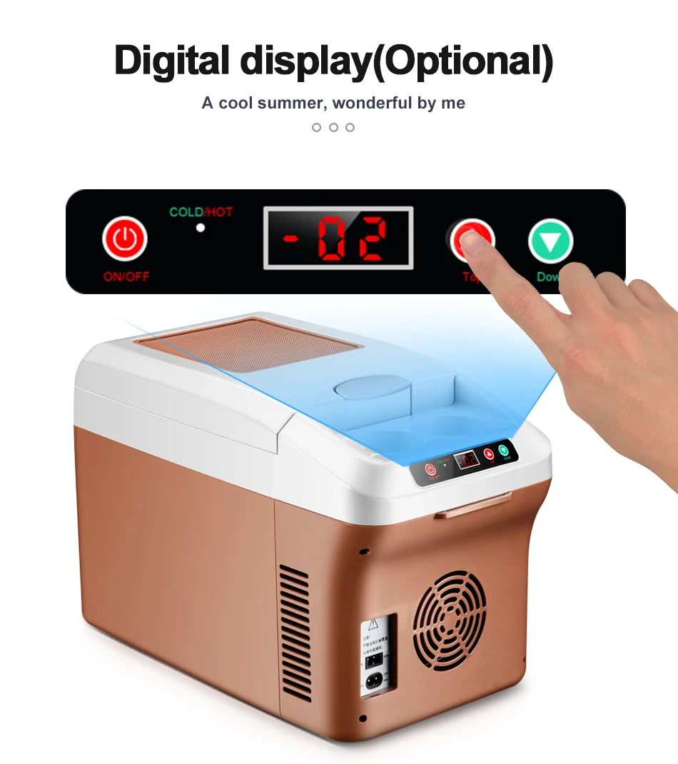 Yannice Mini Fridge Home Car Appliance Refrigerator Portable 15L Large Capacity Digital Display Super Cooling Box For Camping WardBoyzPROShop