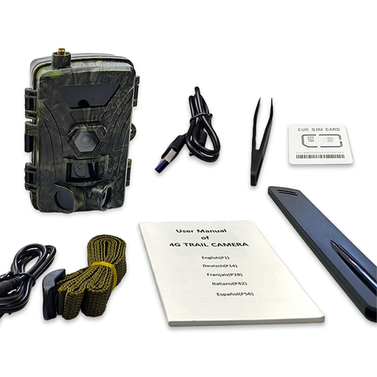 4G Trail Camera 8K Video 60MP Images PIR120°15M-20M Super-Fast Reflex Trigger Wildlife Camera with APP Cloud Storage Infrared Ca