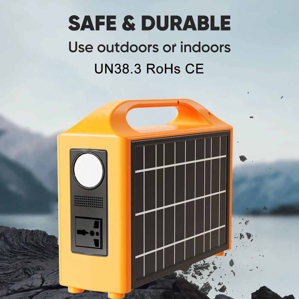 jsdsolar Portable Power Station 100W Solar Generator output AC 220V 110V LiFePO4 Power Bank UPS Power Plant For Outdoor Camping WardBoyzPROShop