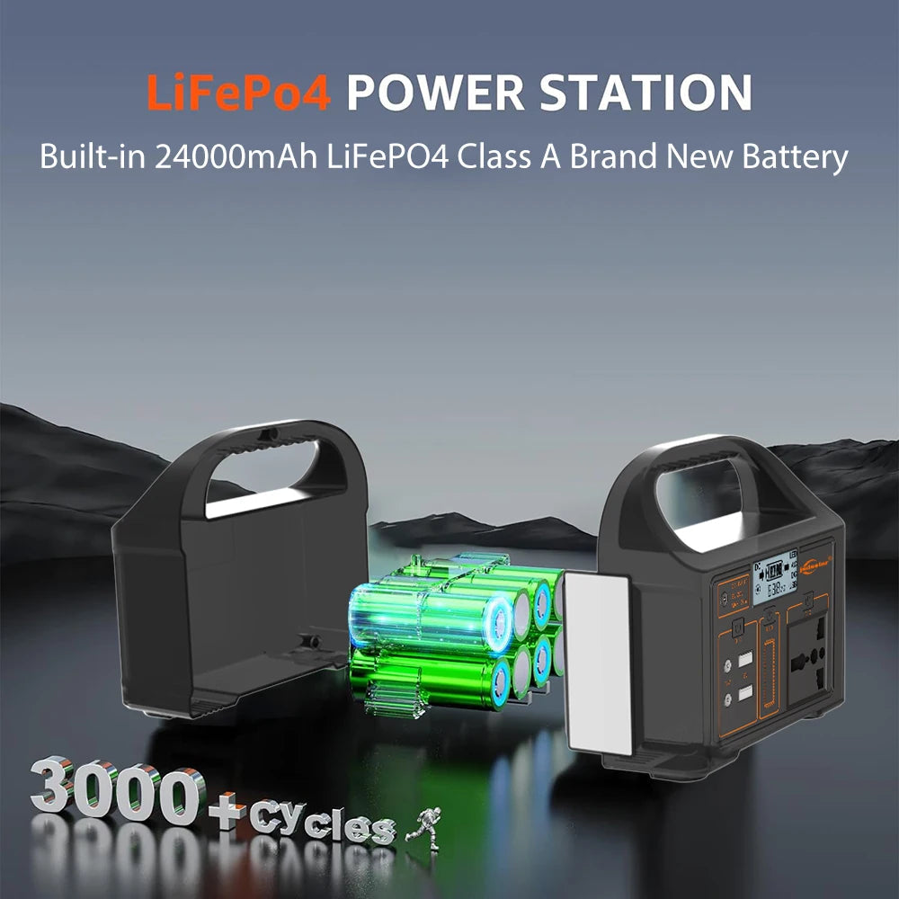 Gaiaray 100W Portable Power Station 24000mAh LiFePO4 Charging Energy Station Solar Generator AC110V 220V Power Bank for Camping WardBoyzPROShop