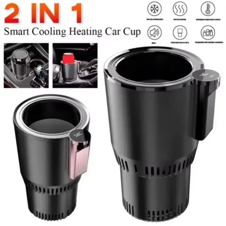 Auto Intelligent Hot and Cold Cup Holder 2-in-1 Smart Cooling Heating Cup Holder Mini Car Refrigerator Office Cool and Heat WardBoyzPROShop