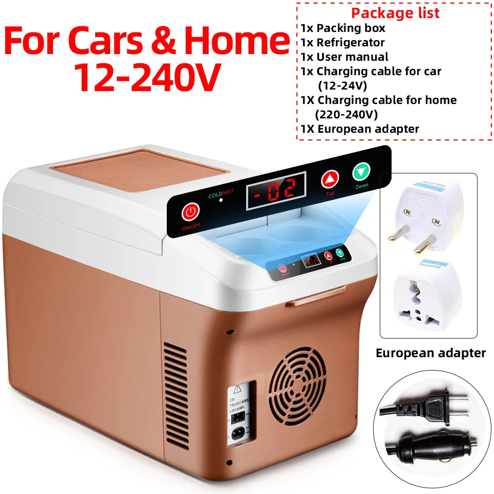 Yannice Mini Fridge Home Car Appliance Refrigerator Portable 15L Large Capacity Digital Display Super Cooling Box For Camping WardBoyzPROShop