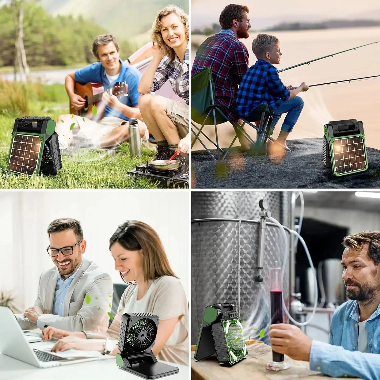 Portable Solar Fans 7800mAh LED Lantern Rechargeable Solar Powered Camping Fan 4 Speeds Powerful Wind 90° Folding Ventilador WardBoyzPROShop