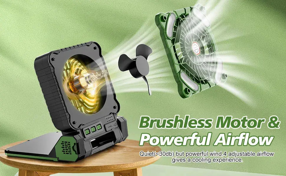 Portable Solar Fans 7800mAh LED Lantern Rechargeable Solar Powered Camping Fan 4 Speeds Powerful Wind 90° Folding Ventilador WardBoyzPROShop