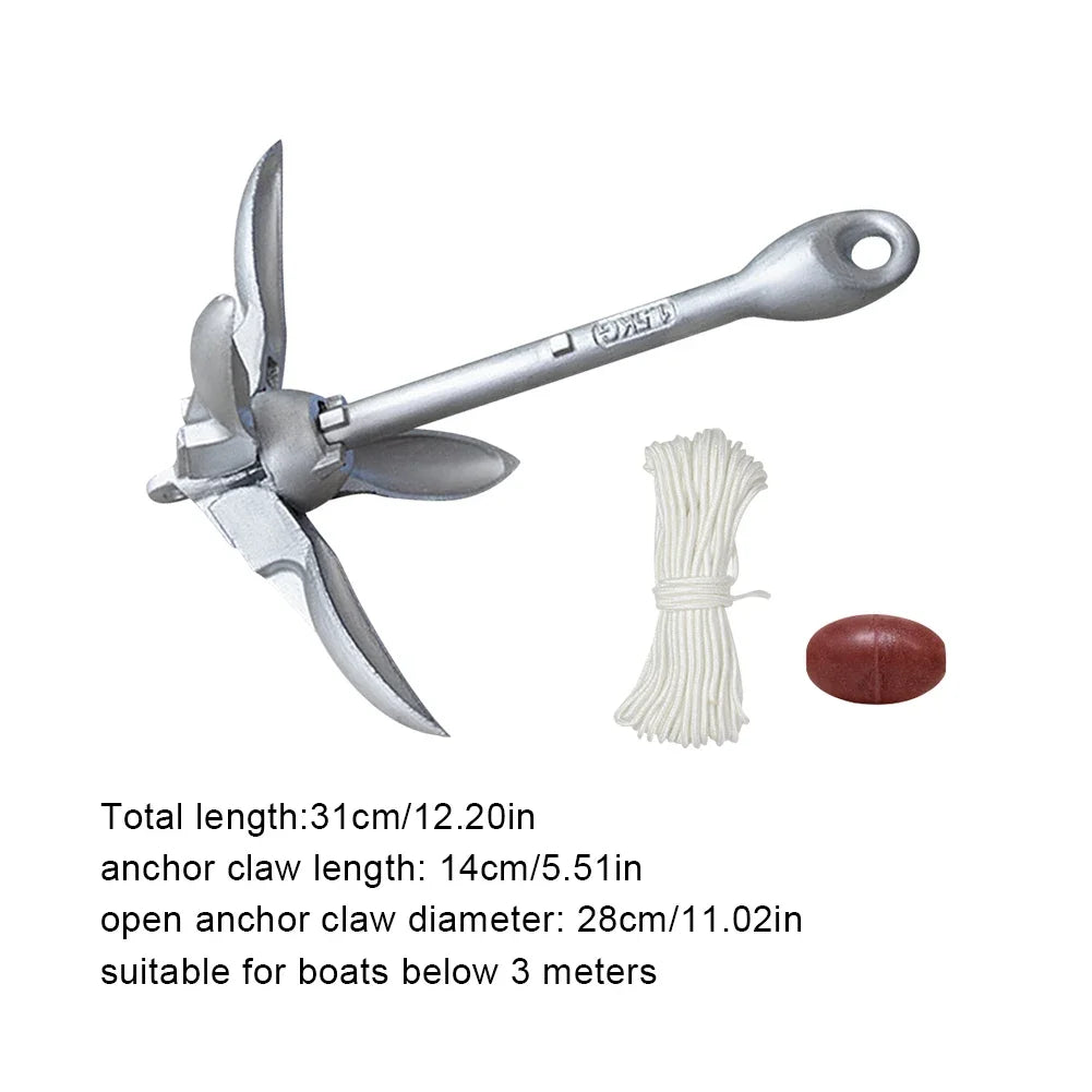 0.7KG 1.5KG Stainless Steel Folding Watercraft Anchor Kayak Marine Canoe Boat Grapnel Raft Fishing Boat Anchor Boat Accessories WardBoyzPROShop
