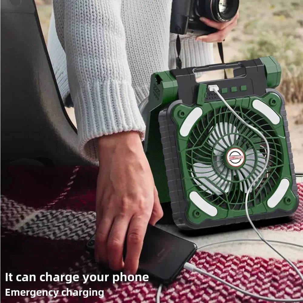 Portable Solar Fans 7800mAh LED Lantern Rechargeable Solar Powered Camping Fan 4 Speeds Powerful Wind 90° Folding Ventilador WardBoyzPROShop