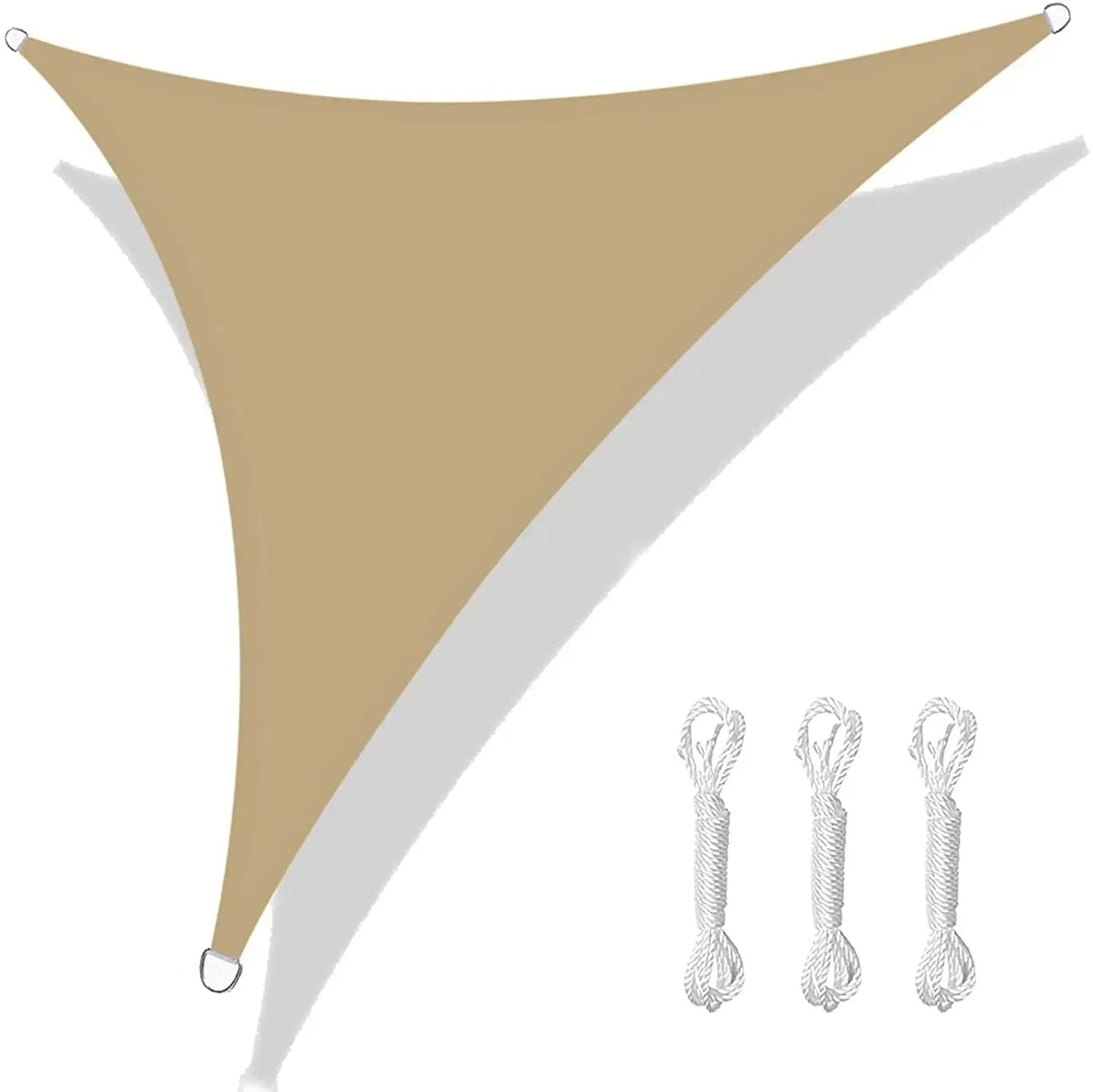 5/3.6/3/2M Triangle Shade Sail Waterproof Sunshade Sail Canopy 98%UV Block Awning with Free Rope for Garden Patio Pergola Gazebo WardBoyzPROShop