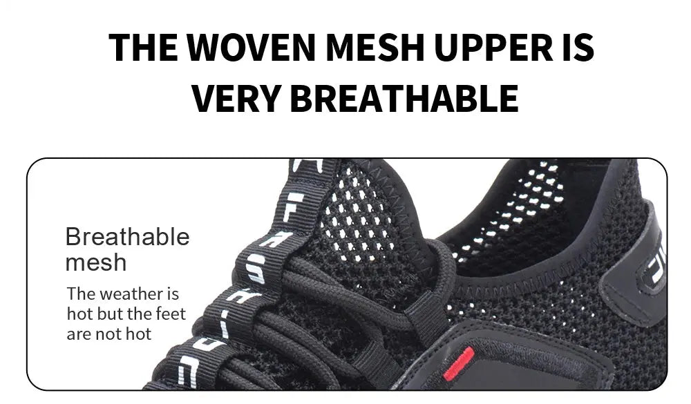 Men's Summer Mesh Safety Shoes Steel Toe Anti- Crush Breathable Lightweight Work Shoes Knitted Upper Kevlar Insertion Proof WardBoyzPROShop