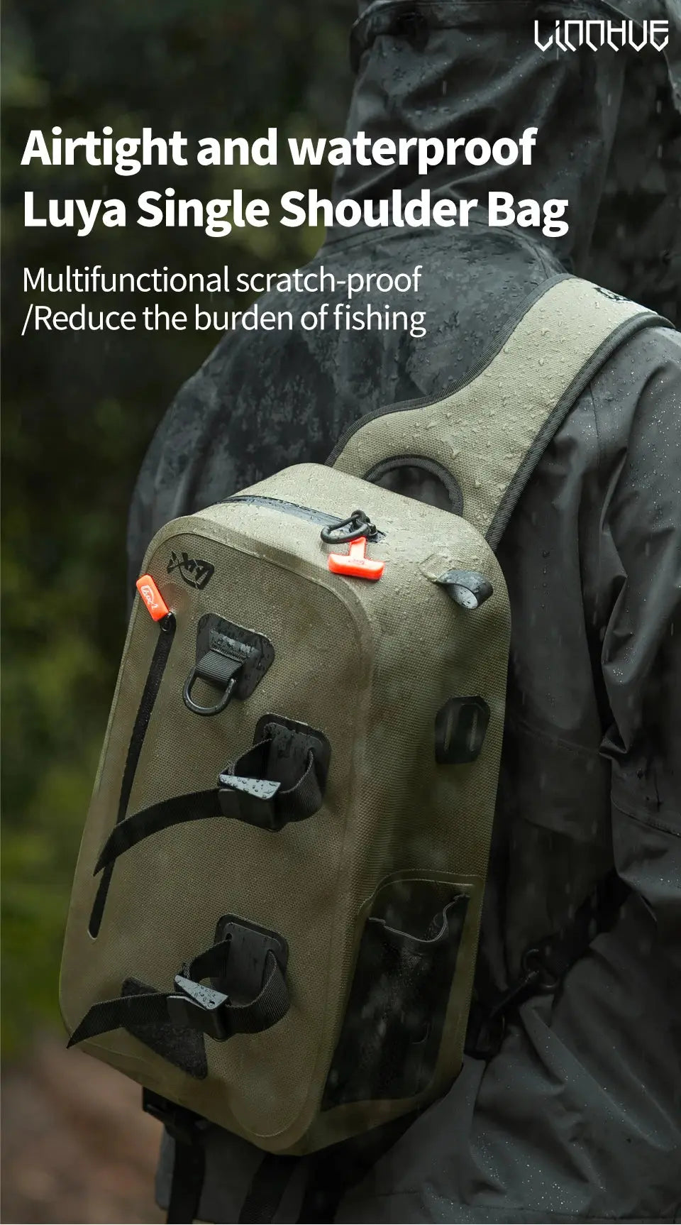 LINNHUE Fishing Shoulder Bag Fishing Tackle Waterproof Bag Outdoor Capacity Fishing Lures Line Box Storage Accessories WardBoyzPROShop