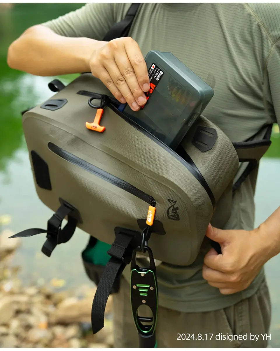 LINNHUE Fishing Shoulder Bag Fishing Tackle Waterproof Bag Outdoor Capacity Fishing Lures Line Box Storage Accessories WardBoyzPROShop