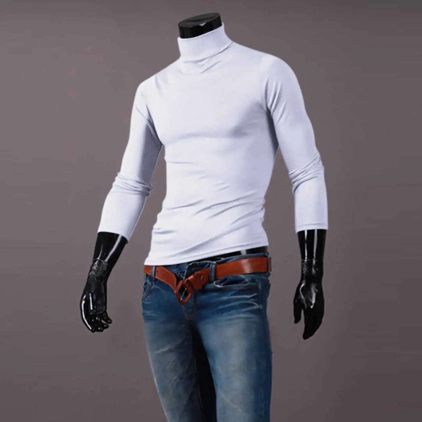 New Men's handsome half turtleneck bottom shirt, gentle and comfortable, suitable for autumn, winter, senior undershirt WardBoyzPROShop