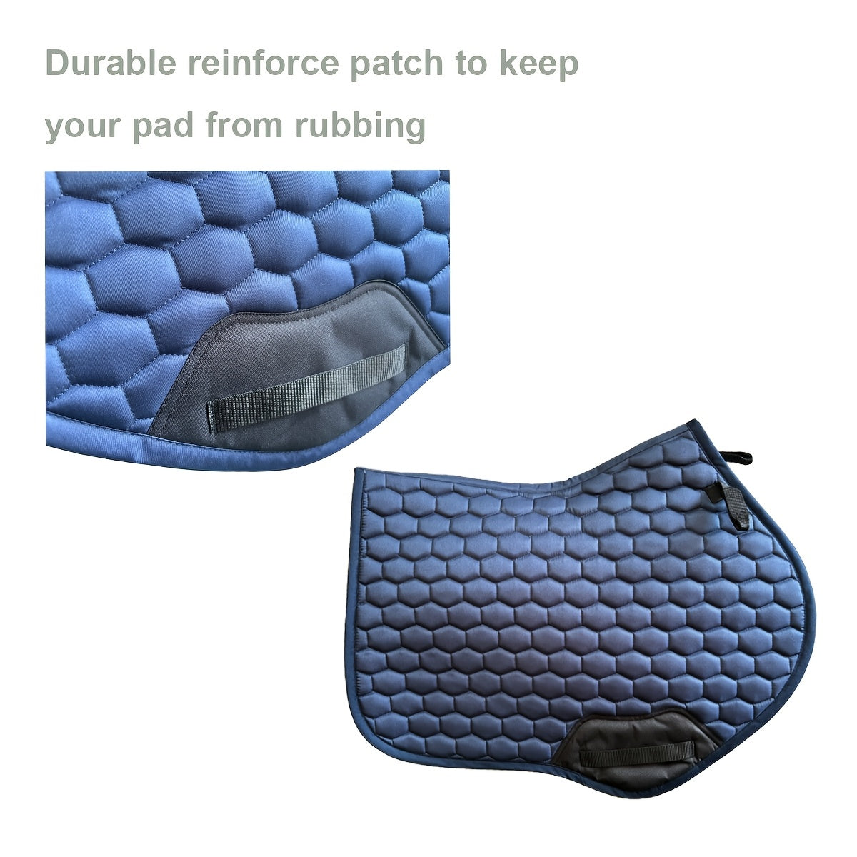 Premium Navy Blue Quilted Saddle Pad for Horses - Durable Polyester, Full & Jump Sizes with Reinforced Patch Protection, Ideal for Equestrian Activities, Horse Riding Gear|Naval Saddle Pad|Polyester Saddle Pad - WardBoyzPROShop