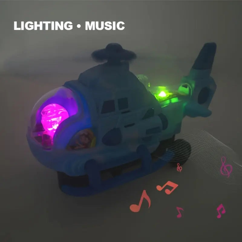 Electric Helicopter Toy for Kids with Lights and Music, 360° Rotating, Durable Plastic, Suitable for Boys and Girls, Ideal for Holidays and Playtime WardBoyzPROShop