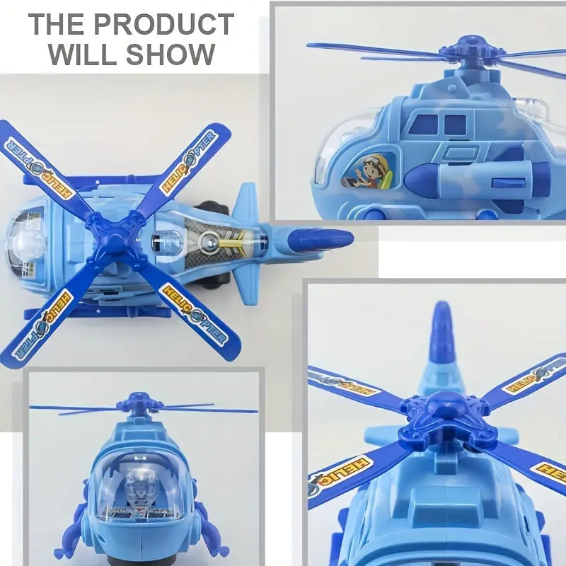 Electric Helicopter Toy for Kids with Lights and Music, 360° Rotating, Durable Plastic, Suitable for Boys and Girls, Ideal for Holidays and Playtime WardBoyzPROShop