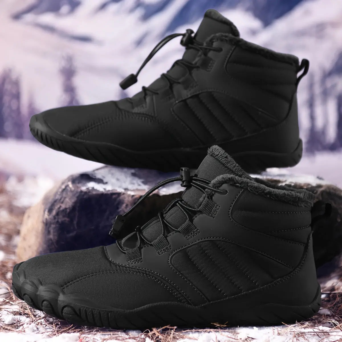 Non-Slip & Waterproof Winter Barefoot Shoes, Walking Hiking Boots For Women Men, Hike Footwear Barefoot Boots, Women Snow Boots, Waterproof Trail Shoes, Wide Toe Box Barefoot Sneakers, Unisex Warm Boots WardBoyzPROShop