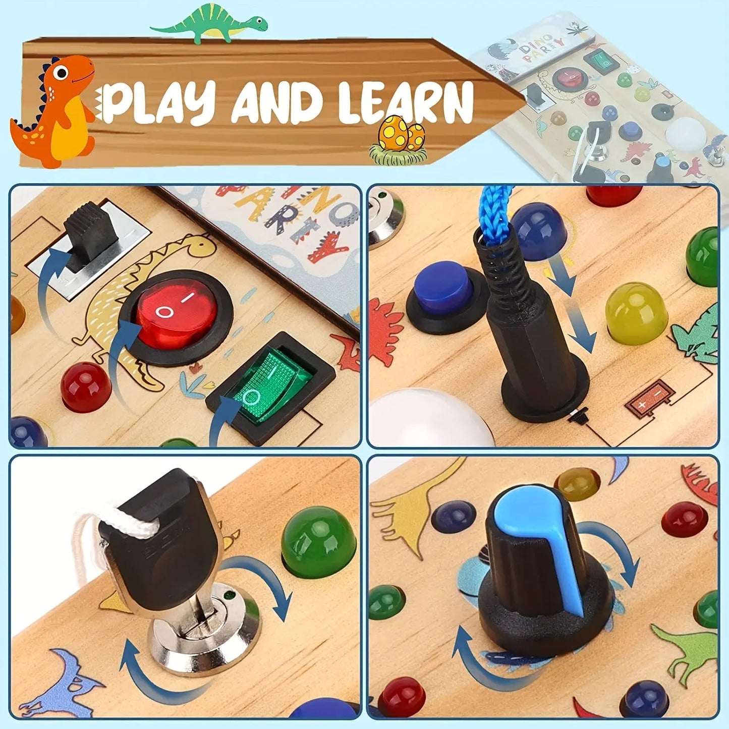 Busy Board, Toys For 1-3 Years Old, Baby Sensory Board, Preschool Learning Activities, Wooden Toys For Toddler, Christmas & Birthday Gift As Halloween, Christmas Gift WardBoyzPROShop