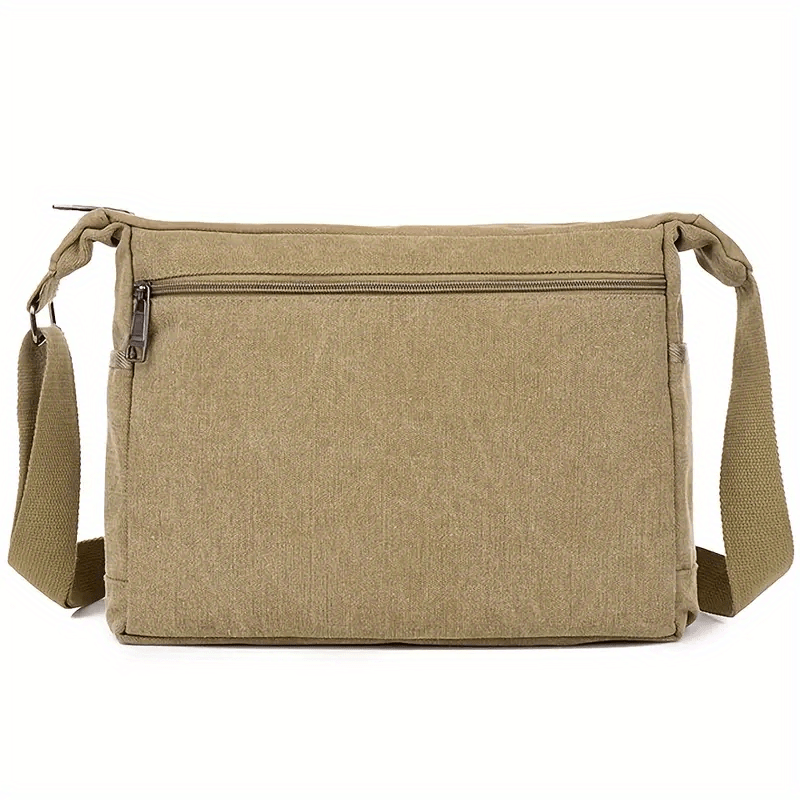1pc Stylish Army Green Polyester Casual Travel Crossbody Bag - Adjustable Shoulder Strap, Retro Messenger Bag for Going Out, Personality Style, Durable and Water-Resistant - Perfect for Outdoor Hiking and Daily Use - WardBoyzPROShop