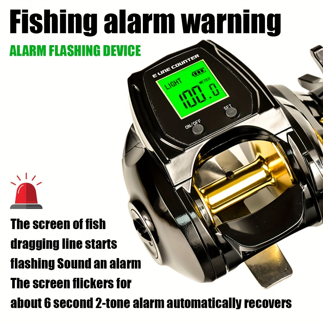 1pc 6.3:1 Gear Ratio Electronic Fishing Reel, Large Screen Counting Baitcasting Reel, Digital Display Fishing Reel With 26.46LB Brake Force, Fishing Tackle For Saltwater WardBoyzPROShop