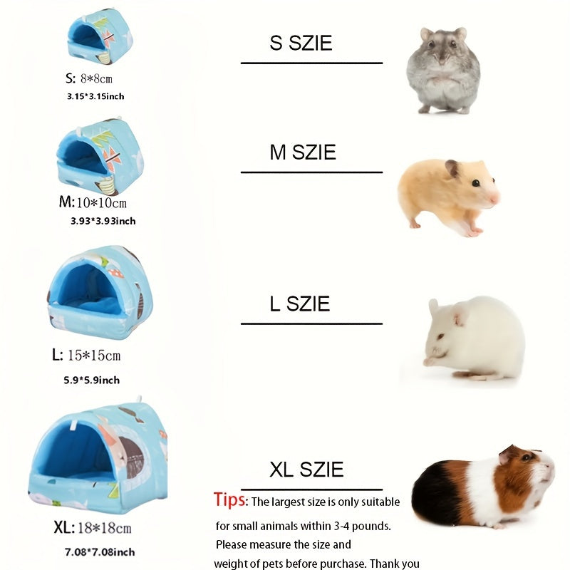 Guinea Bed Cave Cozy Hamster House Hideout Hide House Small Animal Dwarf Rabbits Hedgehog Bearded Dragon Winter Nest Squirrel Hamster Cage Accessories WardBoyzPROShop
