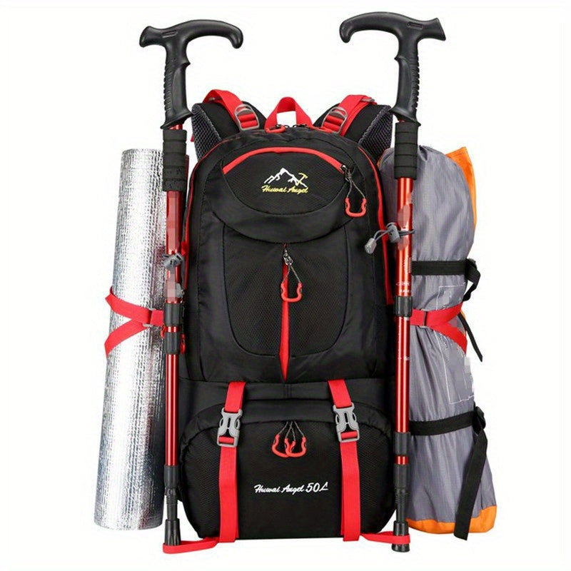 1pc 13.21gal Large Capacity Mountaineering Bag, Waterproof Hiking Backpack For Men Women, Suitable For Outdoor Travel Climbing Camping - WardBoyzPROShop