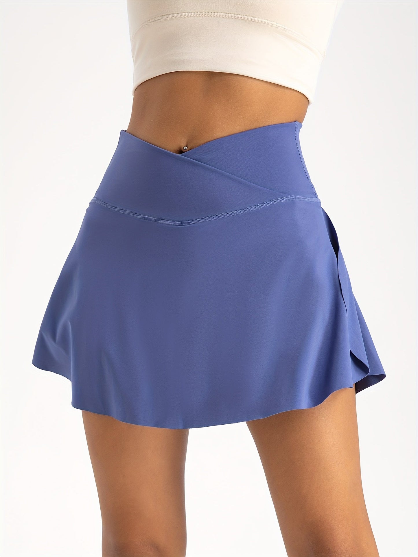 Women's 2-in-1 Tennis Skirt With Inner Pocket Shorts - High Waist Golf And Yoga Activewear WardBoyzPROShop