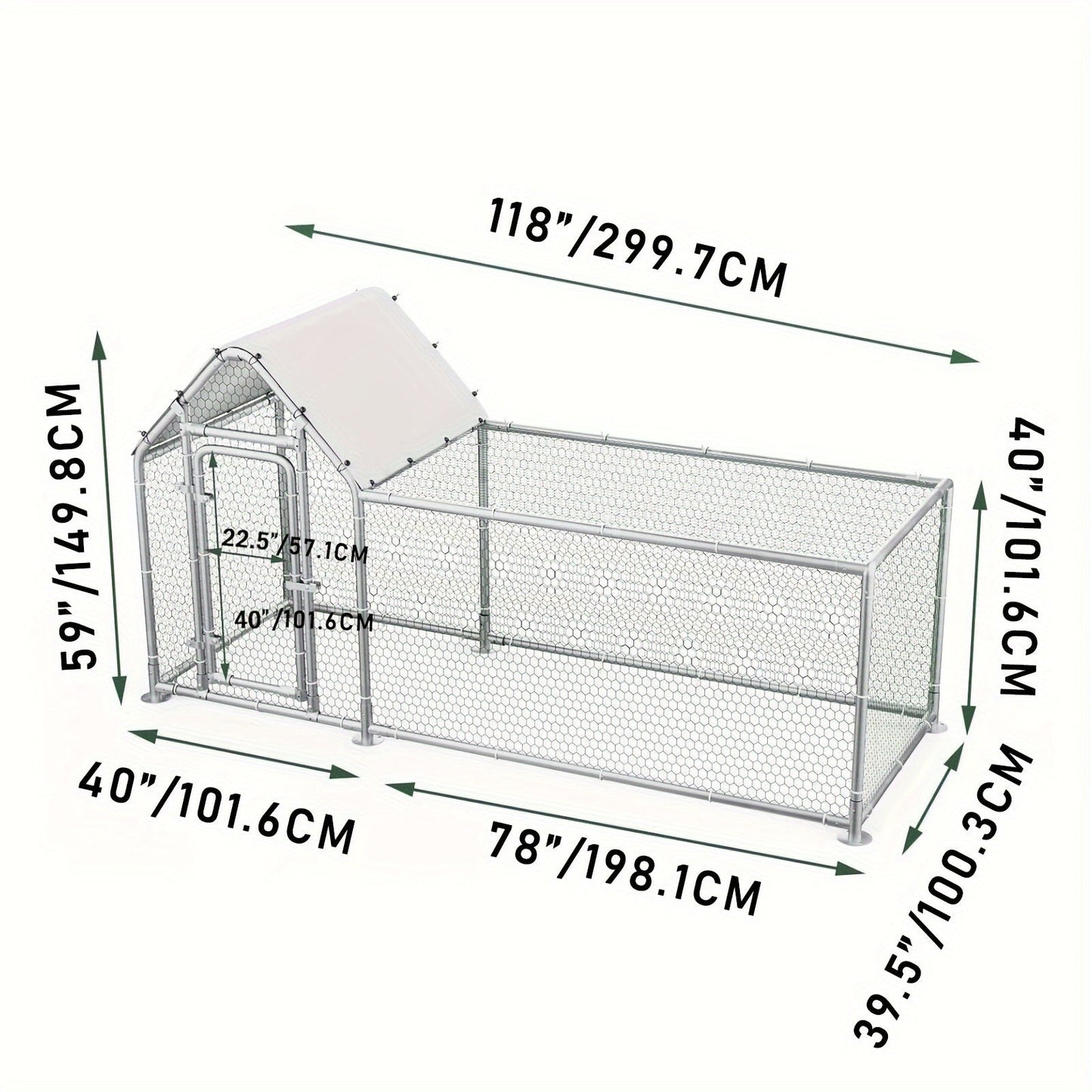 LEMBERI Large Walk-in Chicken Coop - Sturdy Galvanized Wire Poultry Pen Cage with Waterproof and Anti-Ultraviolet Cover, Spacious Interior, Easy Cleaning, and Durable Construction for Backyard, Farm, and Outdoor Use - Perfect WardBoyzPROShop