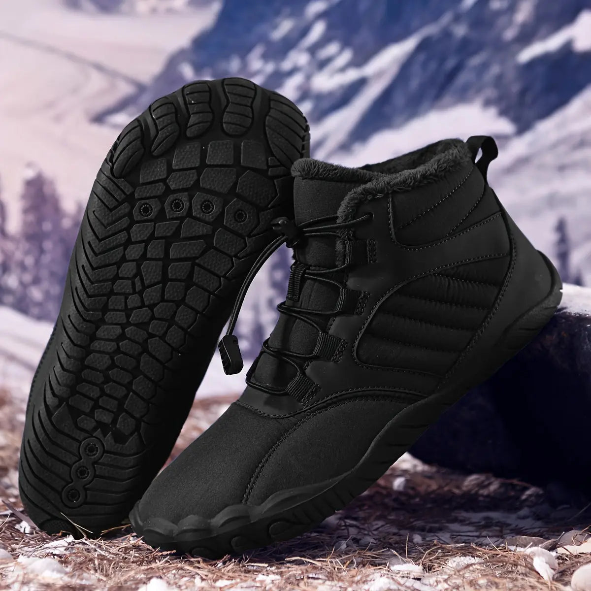 Non-Slip & Waterproof Winter Barefoot Shoes, Walking Hiking Boots For Women Men, Hike Footwear Barefoot Boots, Women Snow Boots, Waterproof Trail Shoes, Wide Toe Box Barefoot Sneakers, Unisex Warm Boots WardBoyzPROShop