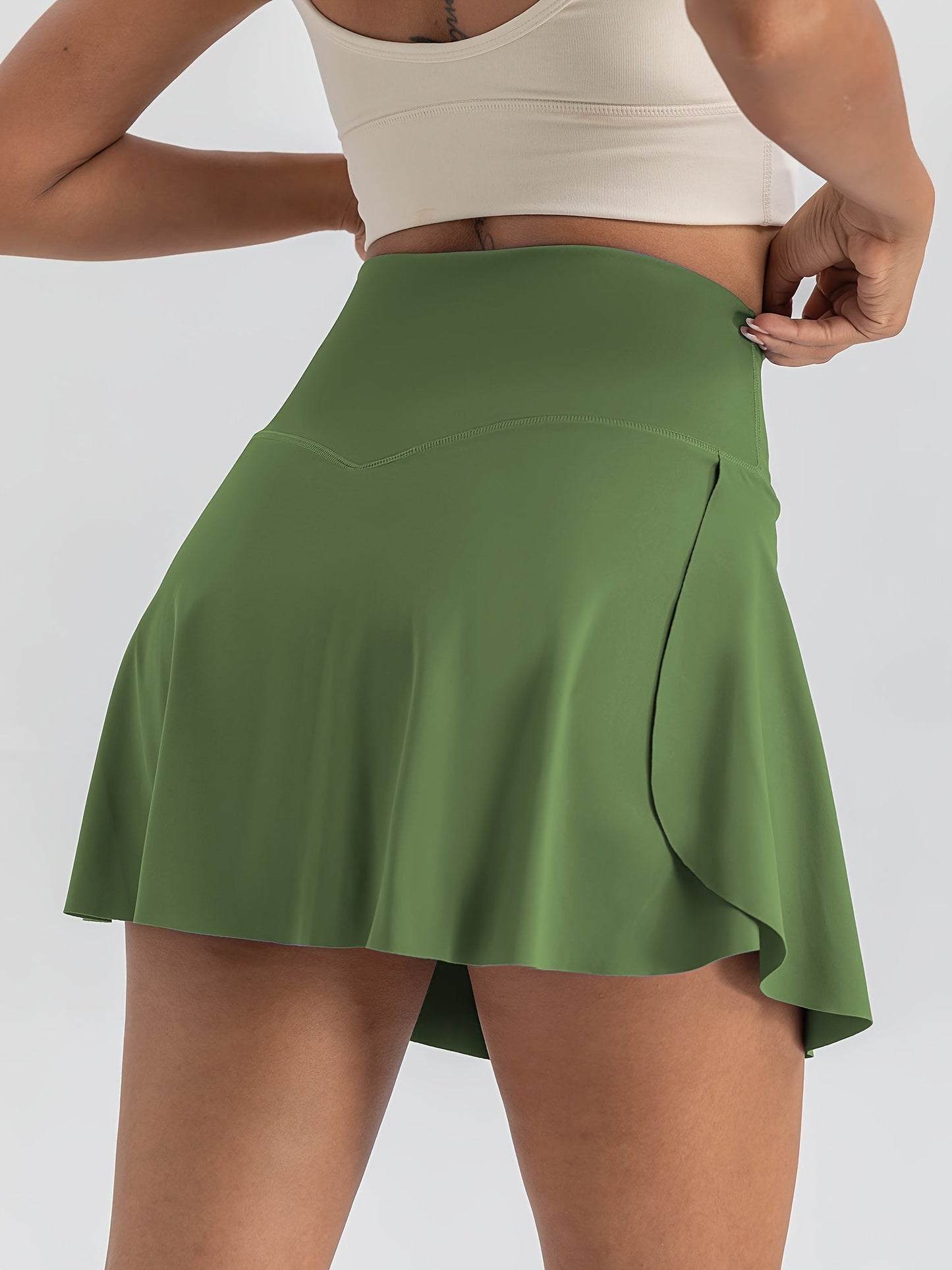 Women's 2-in-1 Tennis Skirt With Inner Pocket Shorts - High Waist Golf And Yoga Activewear WardBoyzPROShop
