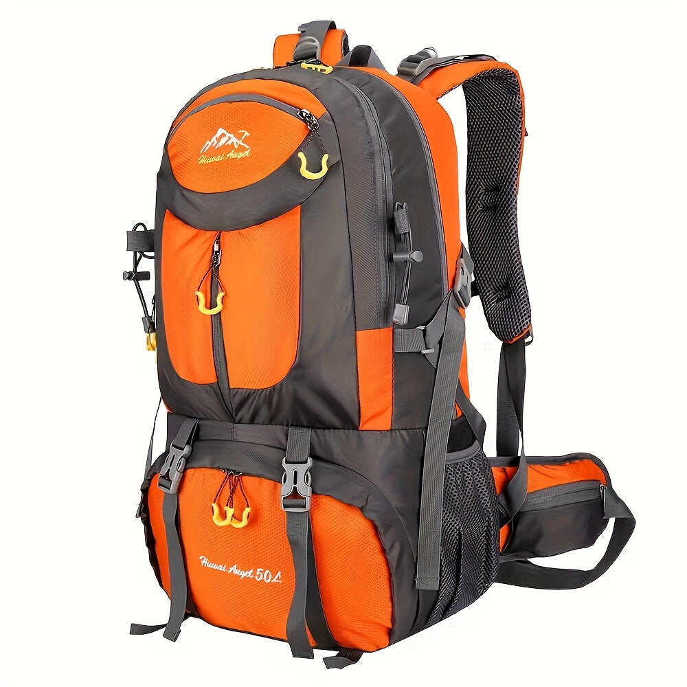 1pc 13.21gal Large Capacity Mountaineering Bag, Waterproof Hiking Backpack For Men Women, Suitable For Outdoor Travel Climbing Camping - WardBoyzPROShop