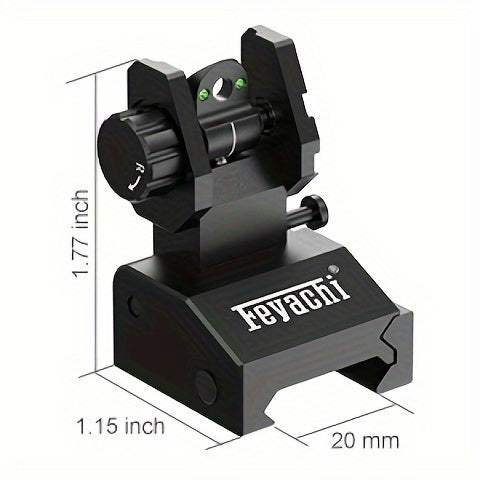 Feyachi S37 Fiber Optic Iron Sights - Red Green Dots Fiber Flip Up Sights, Rail Mount Flip Up Sights, Tool-Free Adjustment Front and Rear Backup Iron Sight - For Rifles - Suitable for Hunting, Shooting & Tactical Use - Great WardBoyzPROShop
